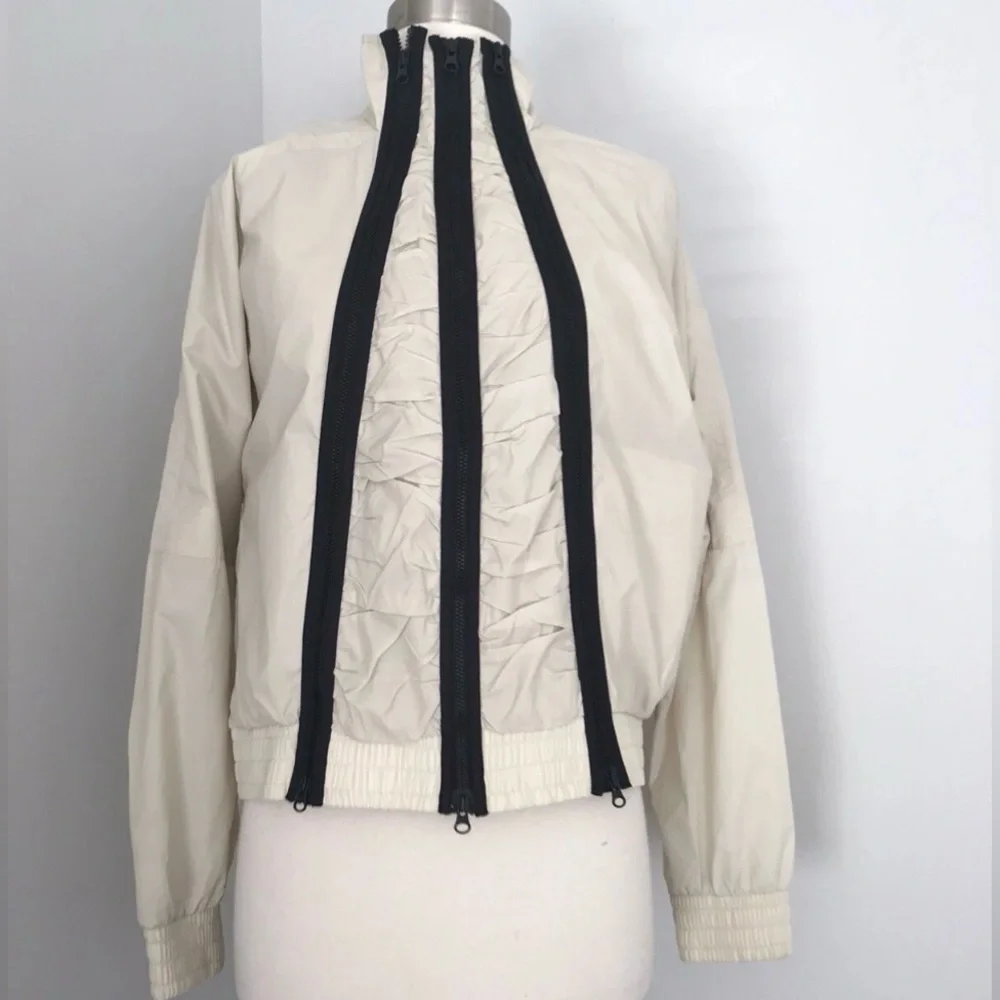 Stella McCartney NYLON THREE FULL ZIP FRONT CLOSURE LINED ZIP POCKET JACKET - Picture 2 of 12